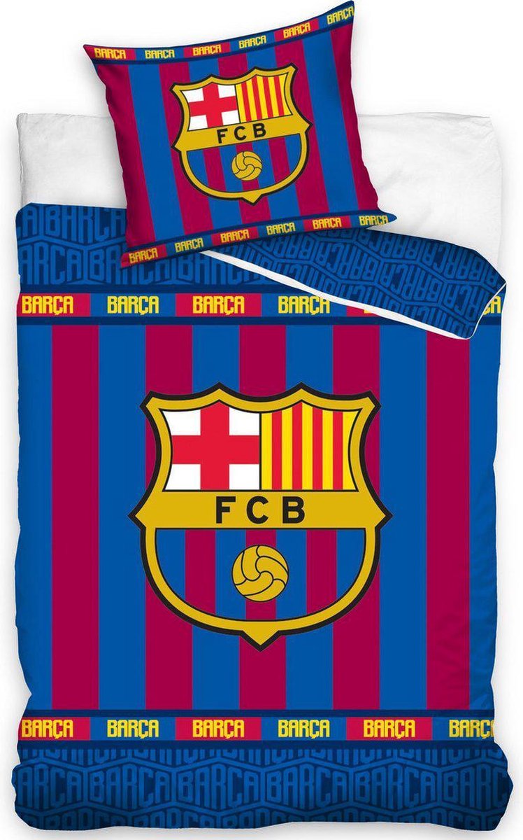 FC Barcelona Dekbedovertrek - Eenpersoons - 140 x 200 cm - Katoen