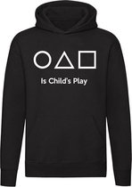 Is Child's Play | Unisex | Trui | Sweater | Hoodie | Capuchon | Zwart | Squid Game | Netflix | Serie | Survival Game | Drama