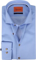 Suitable - Overhemd WS Stippen Blauw - 39 - Heren - Slim-fit