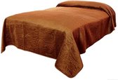 Unique Living - Bedsprei Veronica 170x220cm leather brown