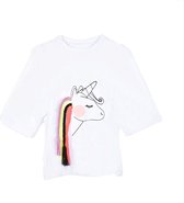 Gami Meisjes T-shirt unicorn wit Wit 128