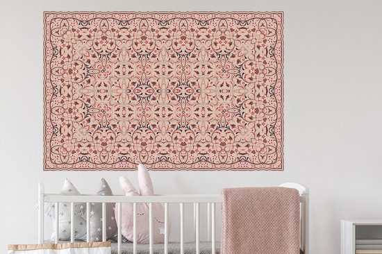 Stickers muraux - Film autocollant - Tapis persan - Tapis - Motifs - Rose - 120x80 cm - Film adhésif - Stickers muraux Chambre d'enfant - Papier peint autocollant