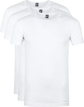 Alan Red - Ottawa T-shirt Stretch Wit (3-Pack) - Heren - Maat M - Body-fit