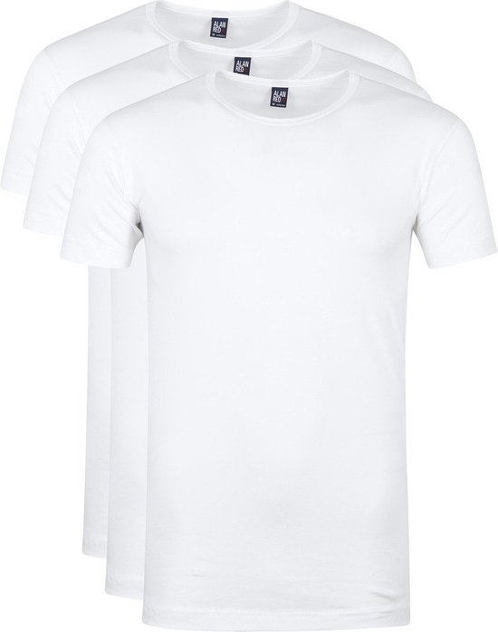 Alan Red Ottawa T-Shirt Stretch Wit (Paquet de 3) - Taille M