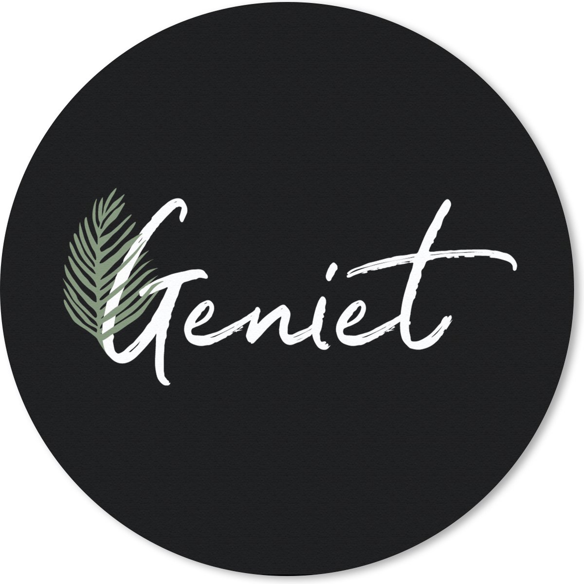 Muismat rond 50x50 cm - Mousepad Spreuken - Geniet - Quotes - Ronde muismatten