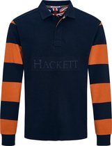 Hackett - LS Polo Heritage Donkerblauw - L - Modern-fit