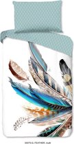 Good Morning Feather - Dekbedovertrek - Eenpersoons - 140x200/220 cm - Multi kleur