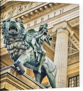 Standbeeld in het historische centrum van Berlijn - Foto op Canvas - 60 x 60 cm