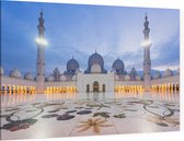 De Grote Moskee van Sjeik Zayed in Abu Dhabi - Foto op Canvas - 90 x 60 cm