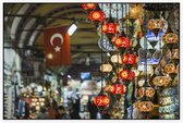 Verschillende oude lampen op de Grand Bazaar in Istanbul - Foto op Akoestisch paneel - 90 x 60 cm