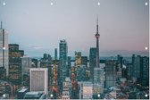 Canadian National Tower midden van de skyline van Toronto - Foto op Tuinposter - 150 x 100 cm