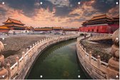 De Gouden Waterstroom in de Verboden Stad in Beijing - Foto op Tuinposter - 120 x 80 cm