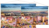 Luchtfoto van de Las Vegas Strip met zicht op The Mirage - Foto op Textielposter - 60 x 40 cm