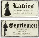 Maddeco - set de plaques de toilette - dames messieurs - fonte