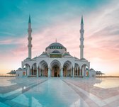 De Grote Sharjah Moskee nabij Dubai in de Emiraten - Fotobehang (in banen) - 350 x 260 cm