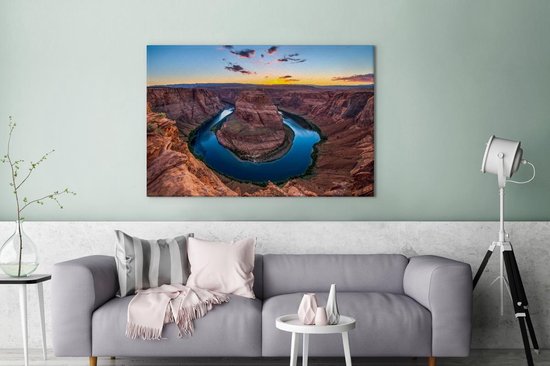 Horseshoe Bend America Canvas 120x80 cm - Tirage photo sur toile (Décoration murale salon / chambre)