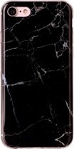 Apple iPhone 8 Hoesje - Mobigear - Marble Serie - TPU Backcover - Zwart - Hoesje Geschikt Voor Apple iPhone 8