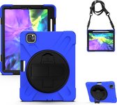 Apple iPad Pro 12.9 (2018) Hoes - Mobigear - Shockproof Strap Serie - Hard Kunststof Backcover - Zwart /  Blauw - Hoes Geschikt Voor Apple iPad Pro 12.9 (2018)