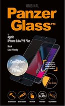PanzerGlass CamSlider Gehard Glas Privacy Screenprotector Geschikt voor Apple iPhone 6 Plus - Zwart
