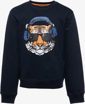 TwoDay jongens sweater met tijger - Blauw - Maat 158/164