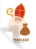 Muurstickers - Sticker Folie - Sinterklaas - Quotes - Sint - Sinterklaas kapoentje - Kinderen - Jongens - Meisjes - Kids - 90x120 cm - Plakfolie - Muurstickers Kinderkamer - Zelfklevend Behang