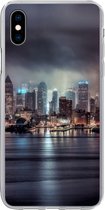 Geschikt voor iPhone Xs hoesje - New York - Amerika - Skyline - Siliconen Telefoonhoesje