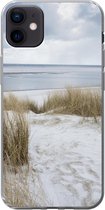 Geschikt voor iPhone 12 mini hoesje - Noordzee - Duinen - Water - Siliconen Telefoonhoesje