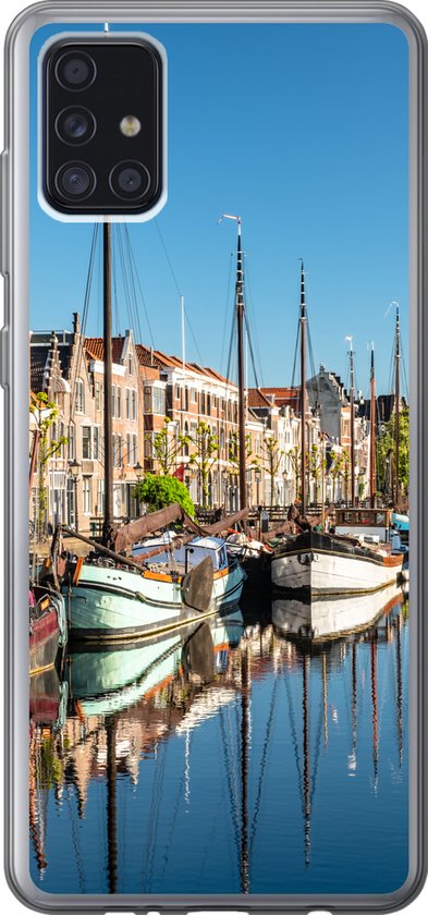 Geschikt voor Samsung Galaxy A52 5G hoesje - Rotterdam - Zomer - Boot - Siliconen Telefoonhoesje