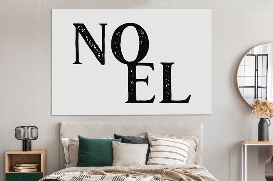 Toile Peinture Noel - Proverbes - Citations - Noël - 180x120 cm - Décoration murale XXL