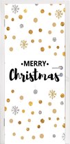 Deursticker Merry Christmas - Kerst - Goud - Quotes - Spreuken - 95x215 cm - Deurposter