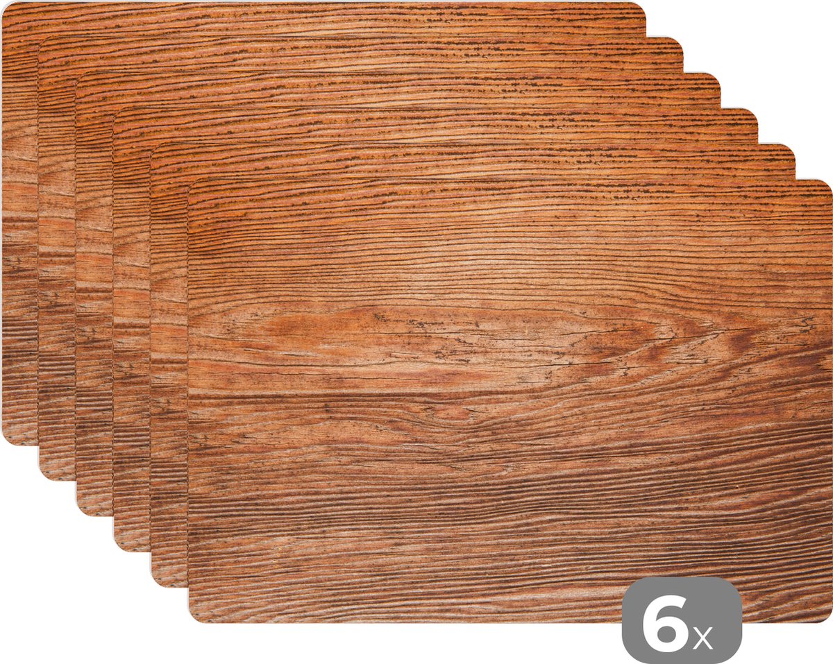 Placemat Placemats kunststof 45x30 cm De hout structuur van een