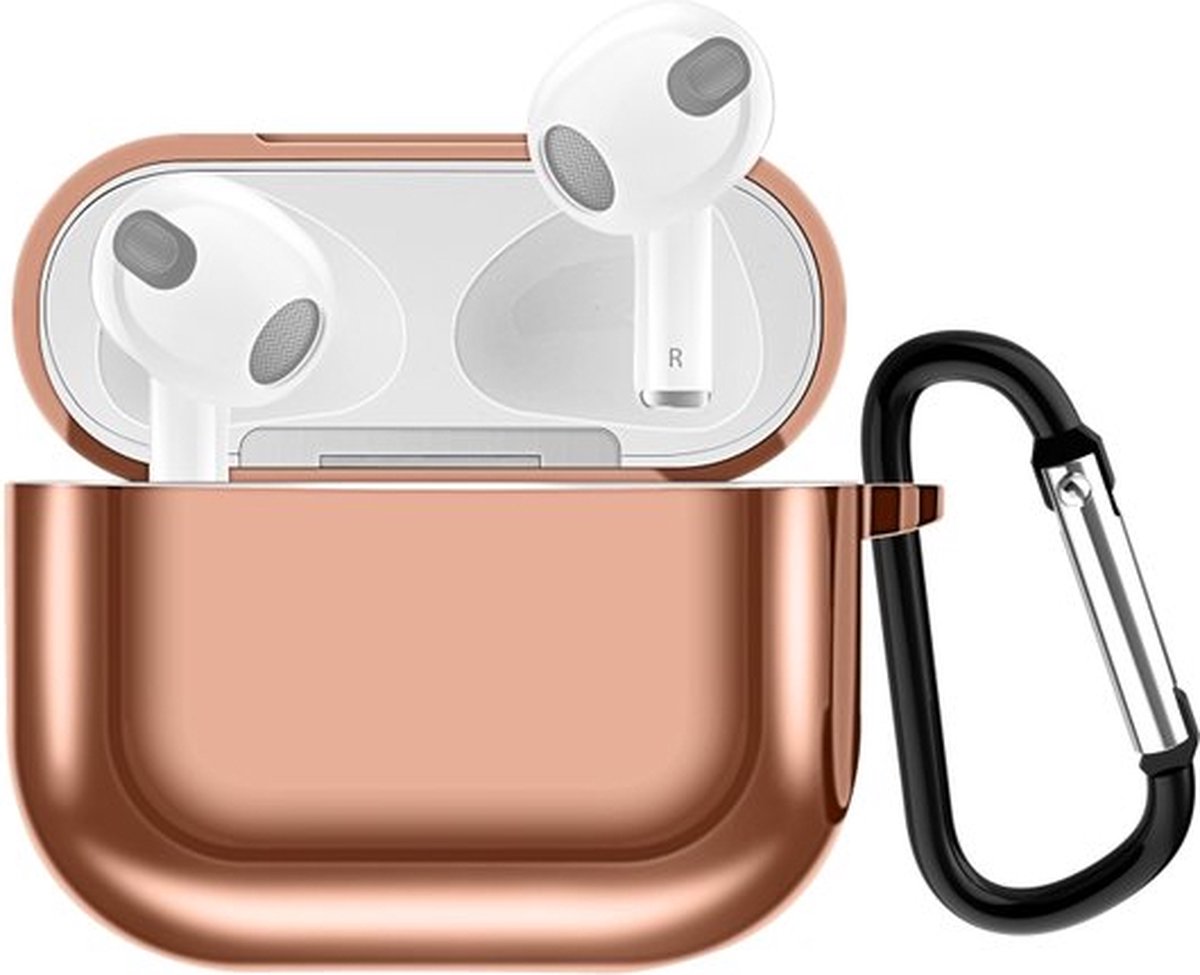 By Qubix AirPods 3 hoesje - TPU - Electroplating series - Rosé goud