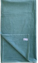HOMELEVEL Badstof handdoek Antraciet 100cm x 50cm 100% katoen Piquee Look - Turquoise