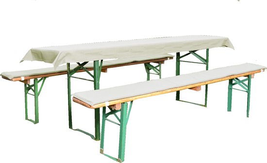 Pesonlook Bierbank Kussens | Set Van 2 | 220x25x3cm | Zwart & Waterafstotend