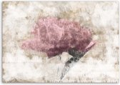 Trend24 - Canvas Schilderij - Abstracte Bloemen - Schilderijen - Bloemen - 60x40x2 cm - Roze