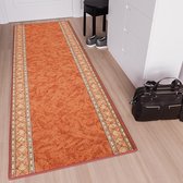 Tapiso Antislip Rubber Mat Oranje Klassiek Modern Rubbermat Tapijt Maat- 80x1400