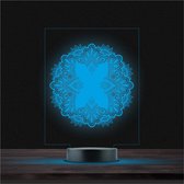 Led Lamp Met Gravering - RGB 7 Kleuren - Mandala X