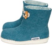 Vilten kinderslof Boots Seagreen Colour:Zeegroen/ Ecru Size:24