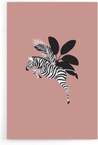 Walljar - Tropical Zebra - Dieren poster