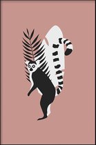 Tropical Monkey - Walljar - Wanddecoratie - Dieren poster