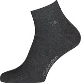 Calvin Klein herensokken Simon (2-pack) - hoge enkelsokken - antraciet grijs - Maat: 43-46