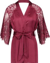 Hunkemöller Dames Nachtmode Kimono Jennifer  - Rood - maat XS/S