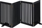 Relaxdays Veiligheidshekje - 92 cm hoog - deurhekje - traphekje - diverse breedtes - zwart - 4 panelen