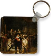 Sleutelhanger - De Nachtwacht - Schilderij van Rembrandt van Rijn - Plastic - Rond - Uitdeelcadeautjes