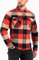 Rokker Boulder Rider Shirt Red Black White S