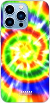 6F hoesje - geschikt voor iPhone 13 Pro Max - Transparant TPU Case - Hippie Tie Dye #ffffff