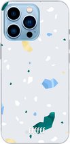 6F hoesje - geschikt voor iPhone 13 Pro - Transparant TPU Case - Terrazzo N°2 #ffffff