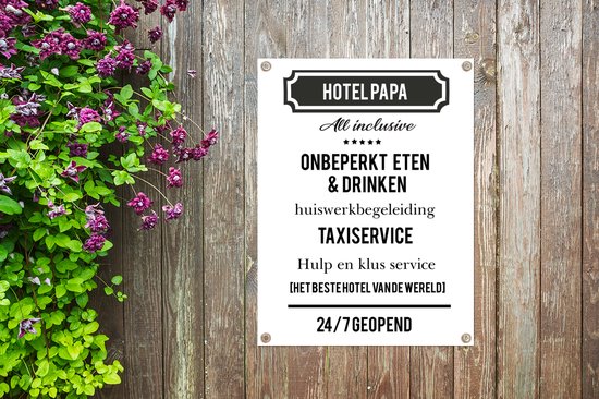 Décoration de Jardin Cadeau Vaderdag - Papa - Dire - 30x40 cm - Toile de jardin