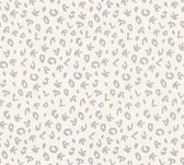 AS Creation Karl Lagerfeld - Letter behang - Ontwerp "Leopard" - zilver wit - 1005 x 53 cm