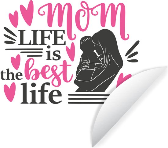 Citation De La Fete Des Meres La Vie De Mom Est La Meilleure Vie Sur Fond Blanc Bol Com